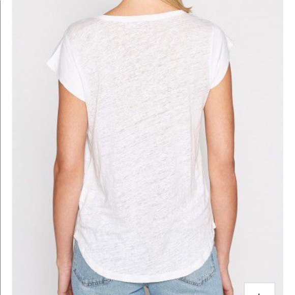 Joie Neyo Cap sleeve Linen T *Light Blue/Silver - Picture 2 of 5